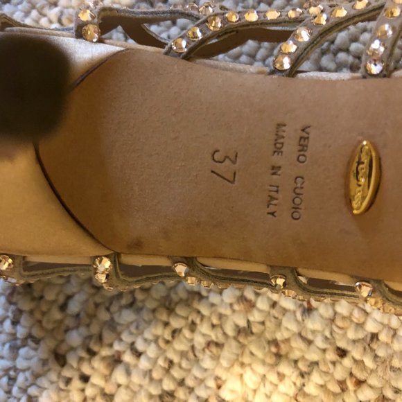 Sergio Rossi Sparkly peep toe heels - Picture 5 of 5